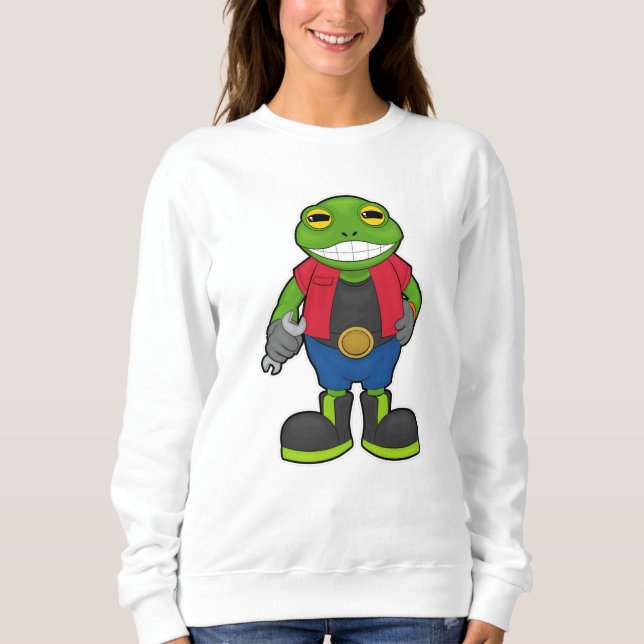 Frog as Mechanic with Spanner Sweatshirt (Front)