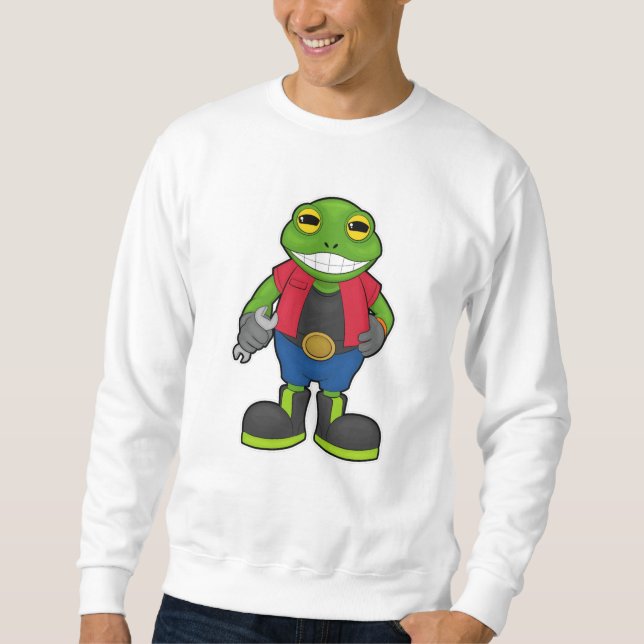 Frog as Mechanic with Spanner Sweatshirt (Front)