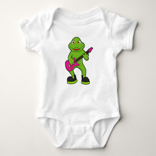 Frog as Musician with Guitar Baby Bodysuit