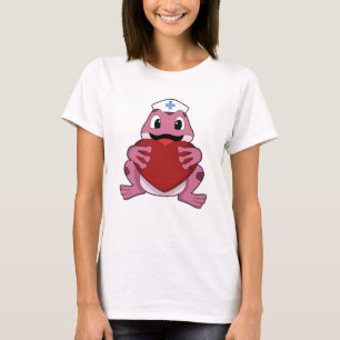 Frog as Nurse with Heart T-Shirt