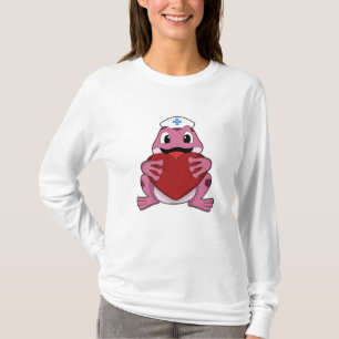 Frog as Nurse with Heart T-Shirt