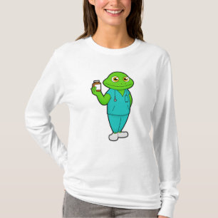 Frog as Nurse with Medicine & Stethoscope T-Shirt
