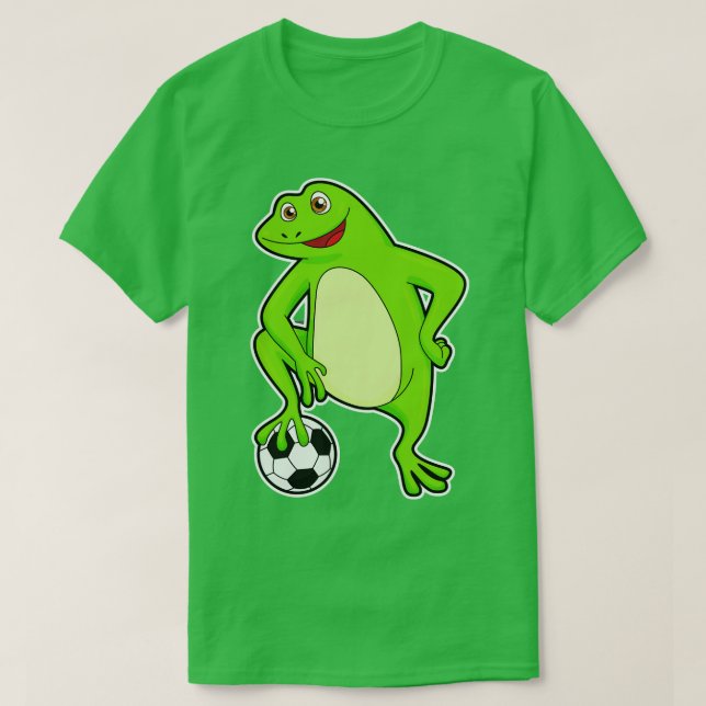 Frog as player with ball T-Shirt (Design Front)