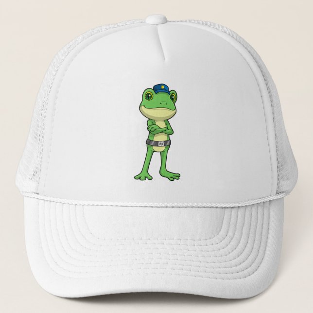 Frog as Police officer with Police hat (Front)