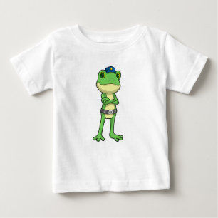 Frog as Police officer with Police hat Baby T-Shirt
