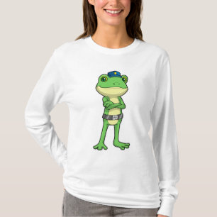 Frog as Police officer with Police hat T-Shirt