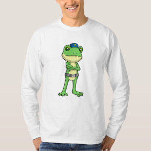 Frog as Police officer with Police hat T-Shirt
