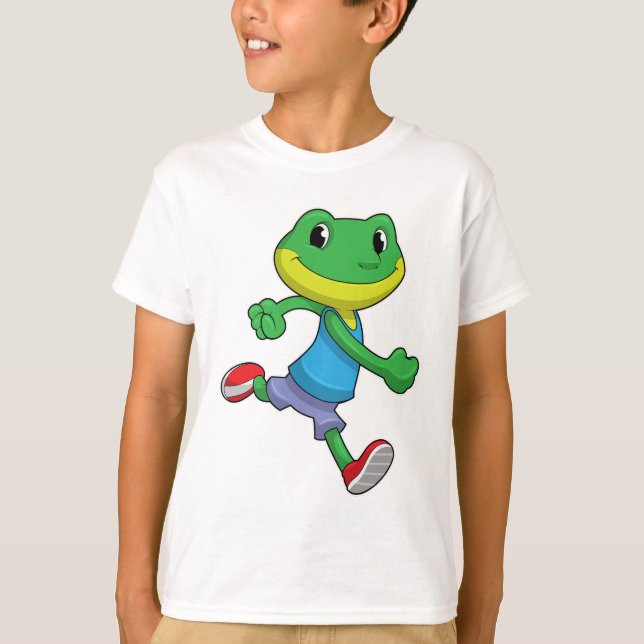 Frog as Runner at Running T-Shirt (Front)