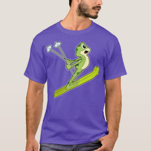 Frog As Ski Jumper With Ski T-Shirt