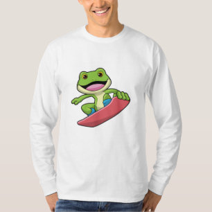 Frog as Snowboarder with Snowboard T-Shirt