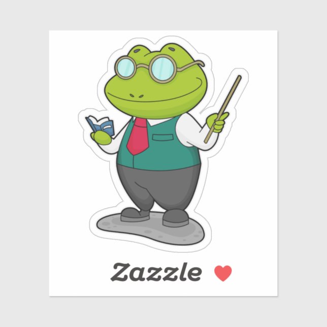 Frog as Teacher with Book (Sheet)