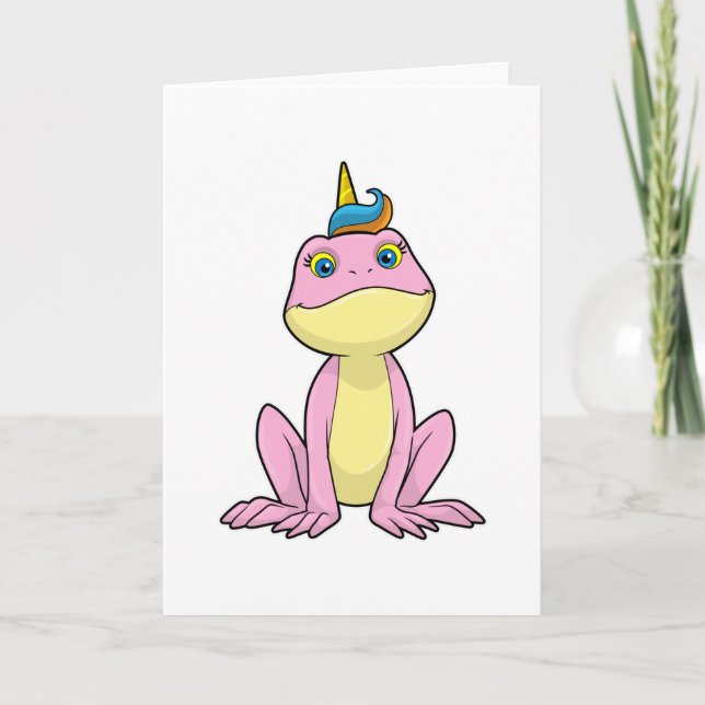Frog as Unicorn Card (Front)