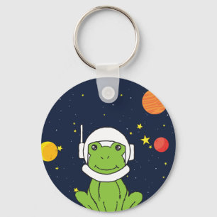 Frog Astronaut Animal With Space Helmet Clipart Key Ring