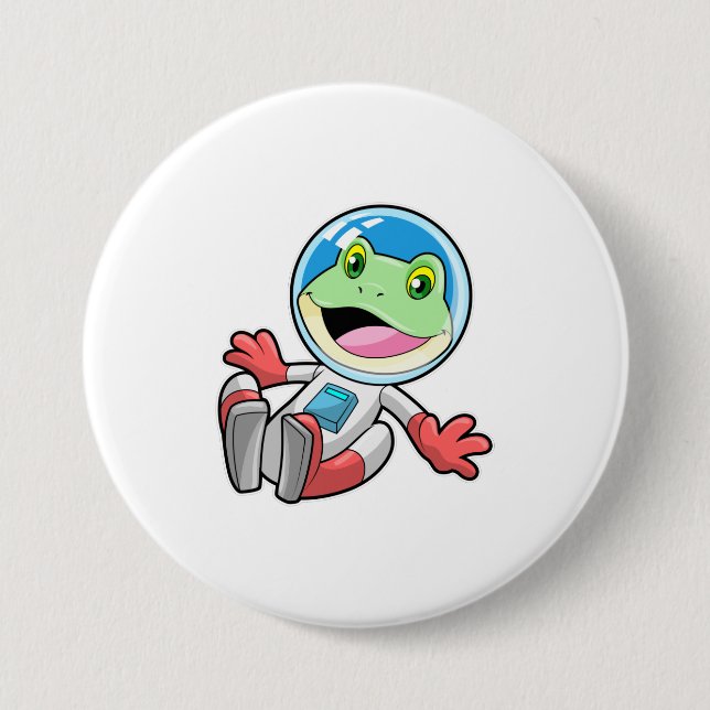 Frog Astronaut Costume Space 7.5 Cm Round Badge (Front)