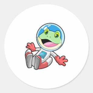 Frog Astronaut Costume Space Classic Round Sticker