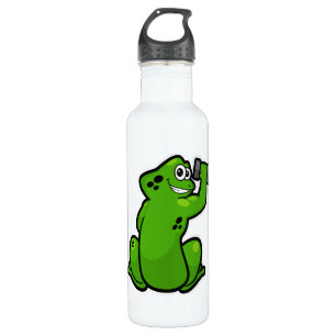 Frog at Bodybuilding with Dumbbell 710 Ml Water Bottle