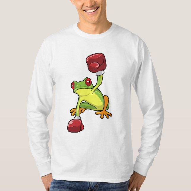 Frog at Boxing with Boxing gloves T-Shirt (Front)