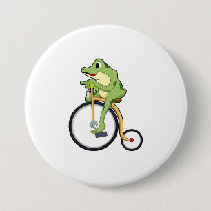 Frog at Circus with Bicycle.PNG 7.5 Cm Round Badge