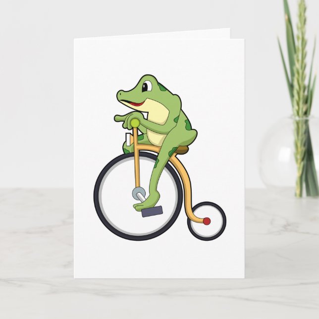 Frog at Circus with Bicycle.PNG Card (Front)