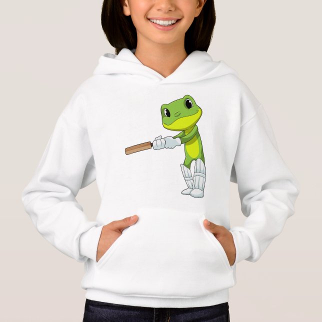 Frog at Cricket with Cricket bat (Front)