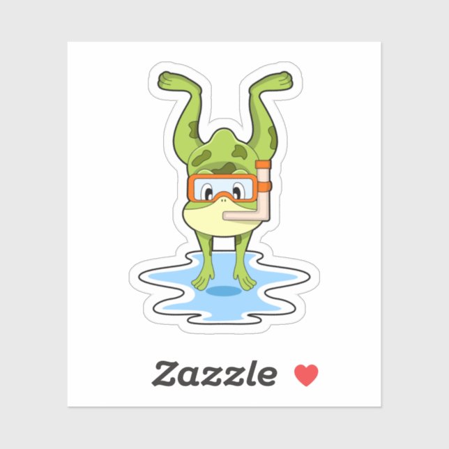 Frog at Diving with Snorkel (Sheet)