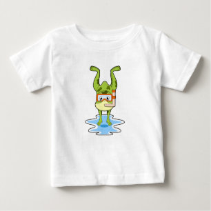 Frog at Diving with Snorkel Baby T-Shirt