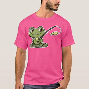 Frog at Fishing with Fishing rod 2 T-Shirt