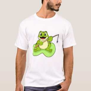 Frog at Fishing with Fishing rod T-Shirt