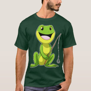 Frog at Fishing with Fishing rod T-Shirt