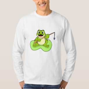 Frog at Fishing with Fishing rod T-Shirt