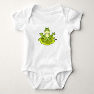 Frog at Meditate Baby Bodysuit