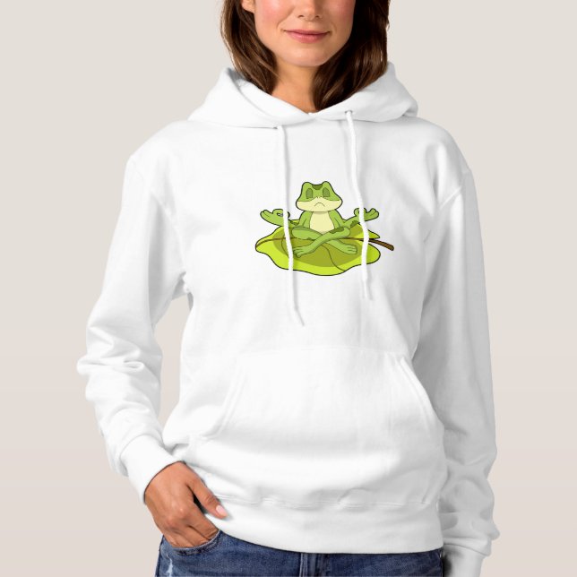 Frog at Meditate Hoodie (Front)