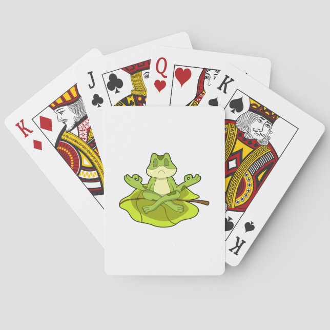 Frog at Meditate Playing Cards (Back)