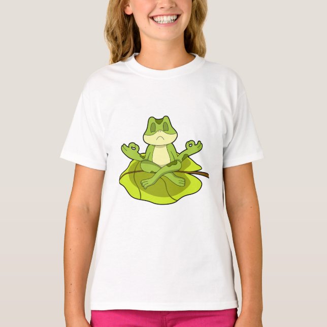 Frog at Meditate T-Shirt (Front)
