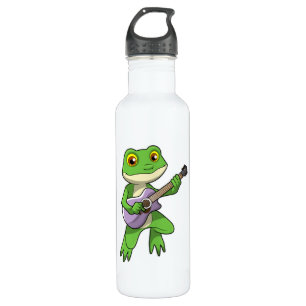 Frog at Music with Guitar 710 Ml Water Bottle
