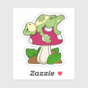 Frog at Sleeping with Mushroom