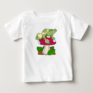 Frog at Sleeping with Mushroom Baby T-Shirt
