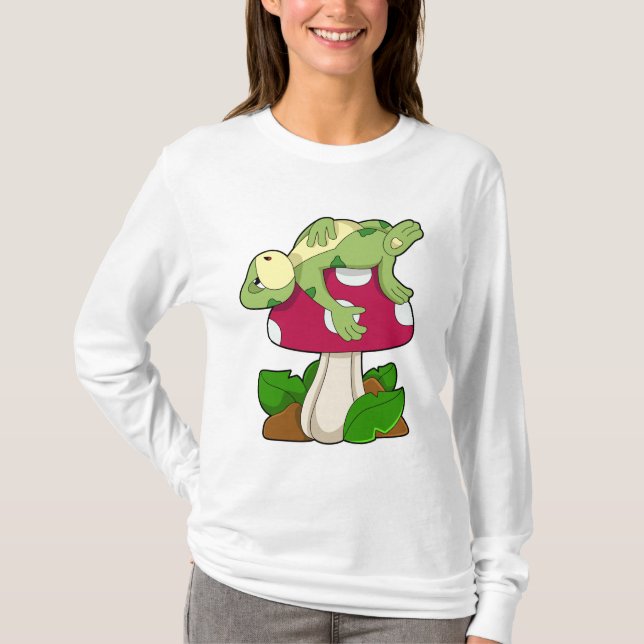 Frog at Sleeping with Mushroom T-Shirt (Front)