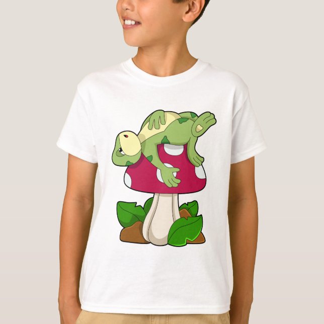 Frog at Sleeping with Mushroom T-Shirt (Front)