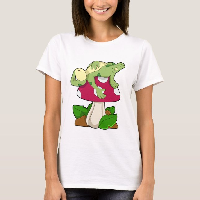 Frog at Sleeping with Mushroom T-Shirt (Front)