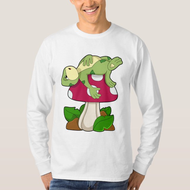 Frog at Sleeping with Mushroom T-Shirt (Front)
