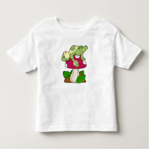 Frog at Sleeping with Mushroom Toddler T-Shirt