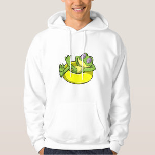 Frog at Swimming with Swim ring Hoodie