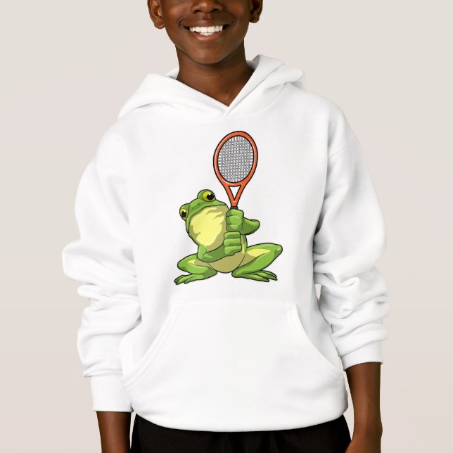 Frog at Tennis with Tennis racket (Front)