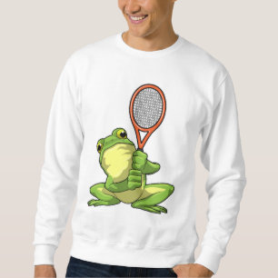 Frog at Tennis with Tennis racket Sweatshirt