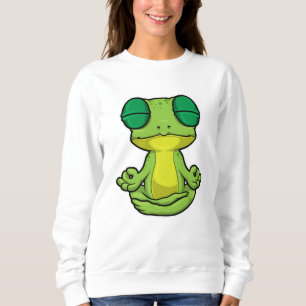 Frog at Yoga in Cross-legged Sweatshirt