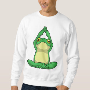 Frog at Yoga in Cross legged Sweatshirt