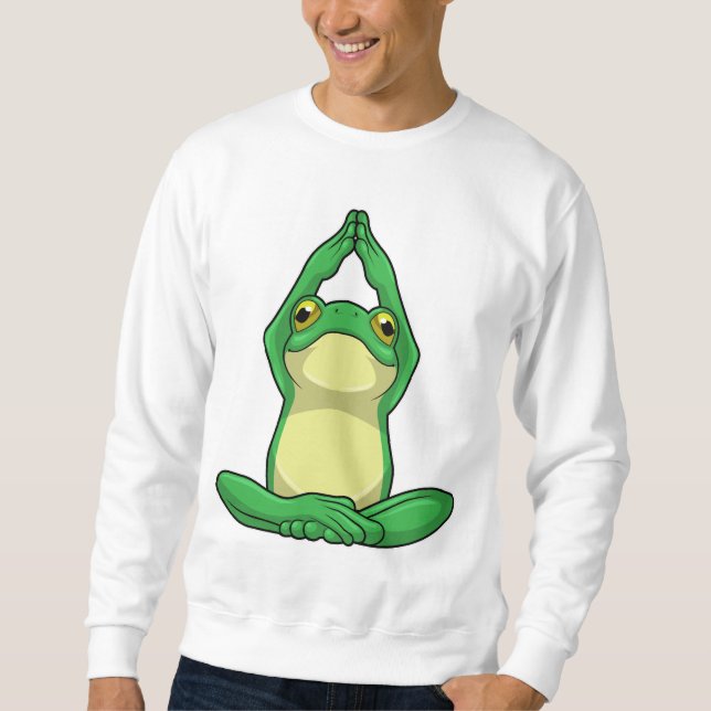Frog at Yoga in Cross legged Sweatshirt (Front)