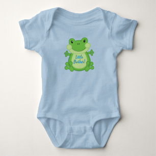 Frog Baby Shower Blue Baby Bodysuit