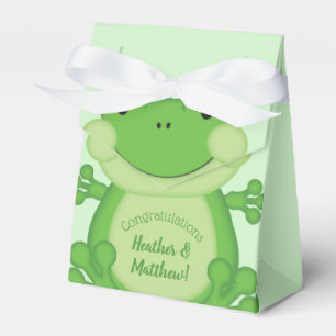 Frog Baby Shower Green Favour Box